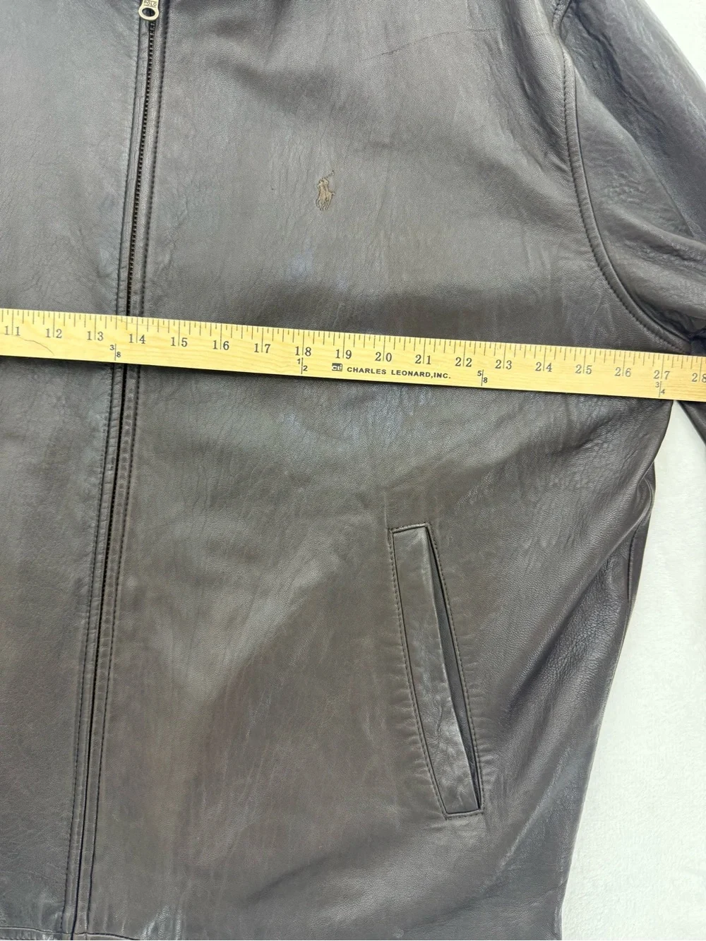Vintage 90’s Polo Ralph Lauren (2XL) Dark Brown Soft 100% Leather Jacket